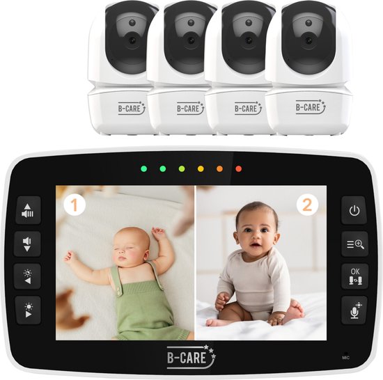 B-care Twinkle Regular – Babyfoon Met 4 Camera’s – 4.3 Inch LCD