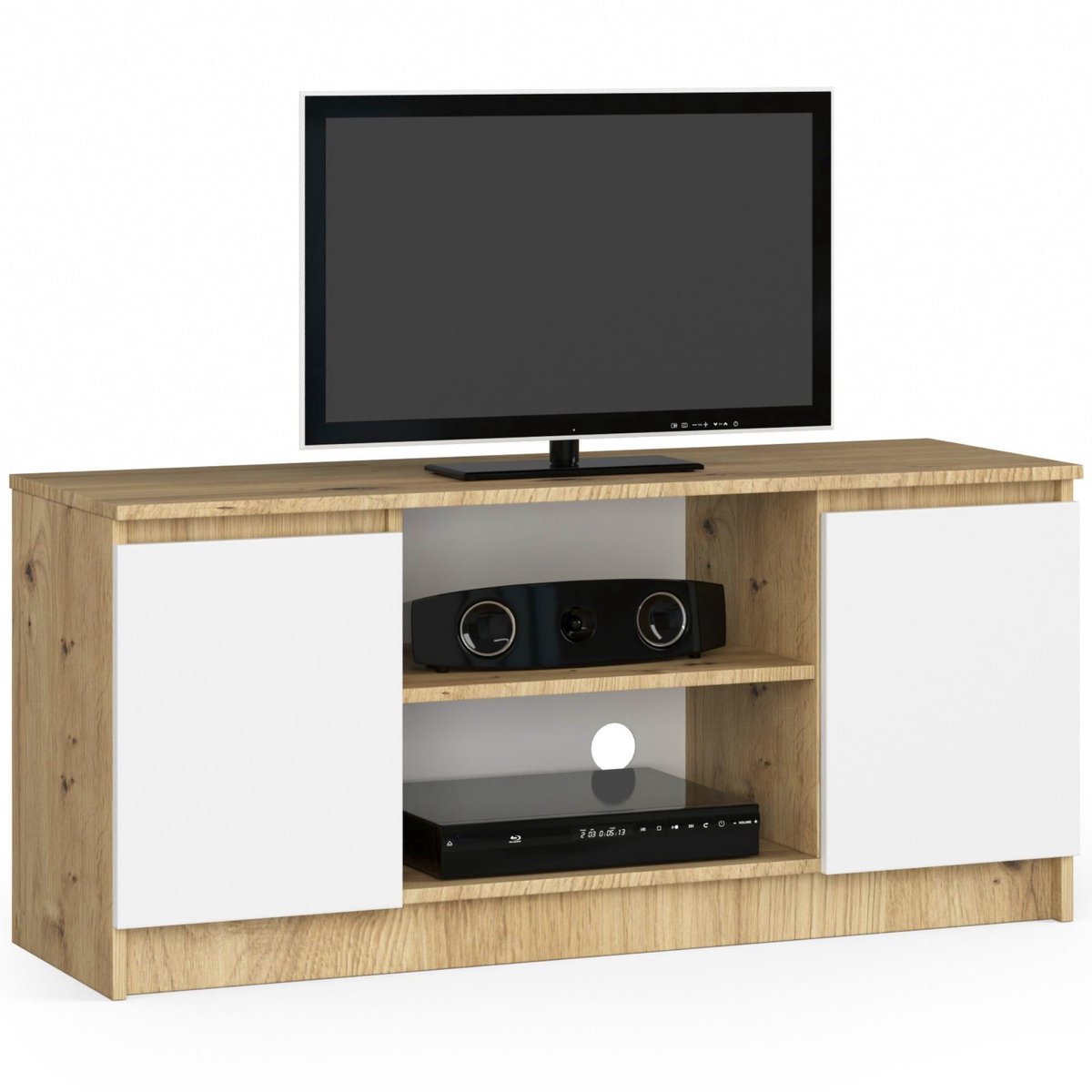 AKORD Furniture Factory OP0LRTV120ARTBIA, Eiken, 2 schappen, Mat, 2 deur(en), 400 mm, 1200 mm
