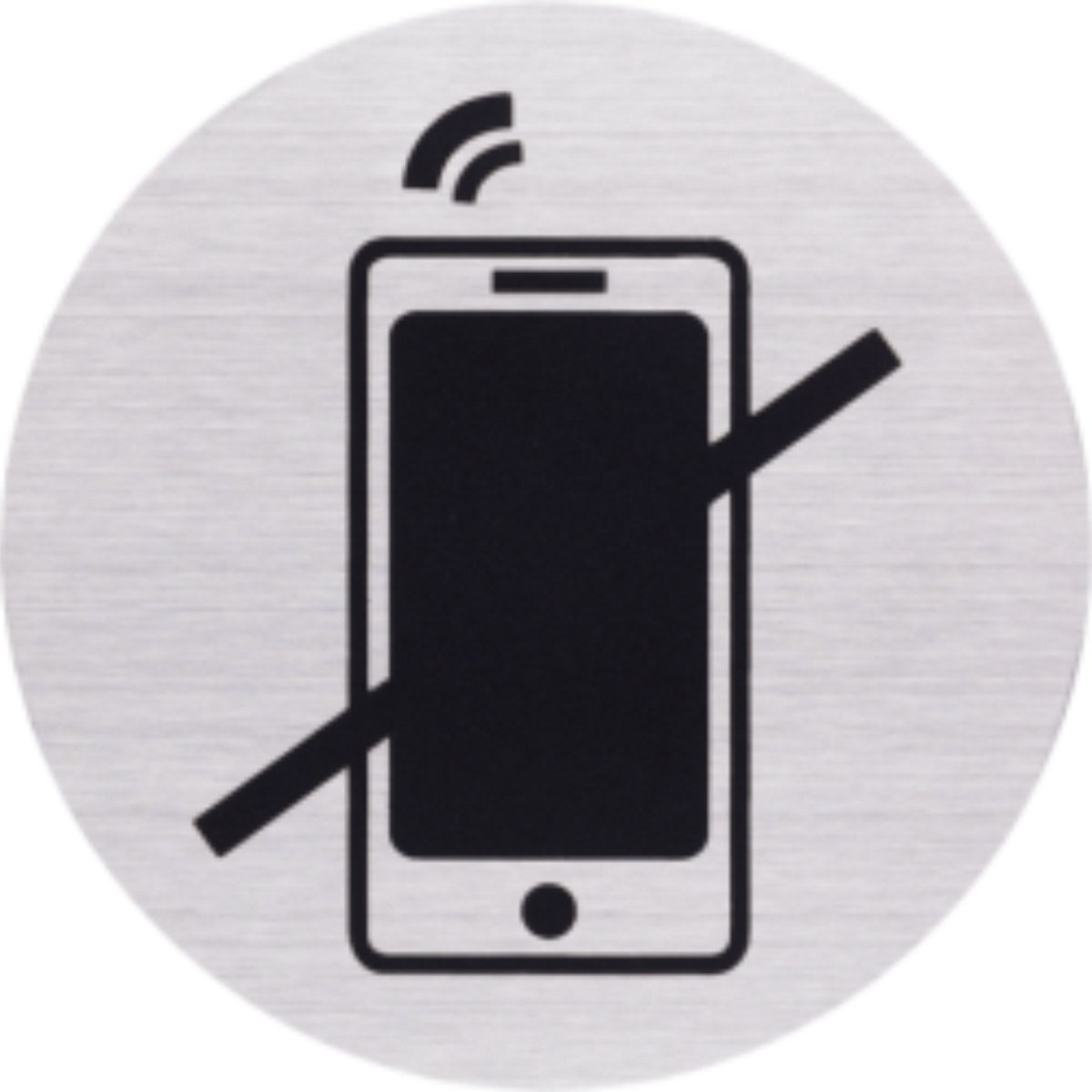 Rvs Deurbordje Pictogram, Verboden Te Bellen | 5 Jaar Garantie | Rond 82mm Ø | Zelfklevend | Plakstrip