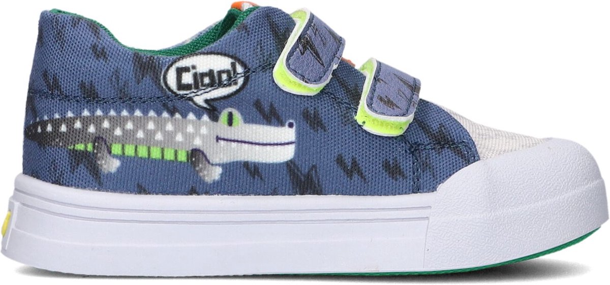 Sneakers | Jongens | Blue Beige | Canvas | Go Banana's | Maat 25