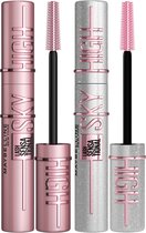 Maybelline New York - Duo Lash Sensational Sky High Mascara - Very Black + Space Diamond Glitter - Lengte Mascara - 7,2ml X2