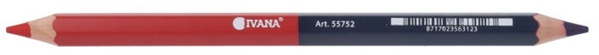 Ivana Markeerpotlood Duo Rood/Blauw 175mm