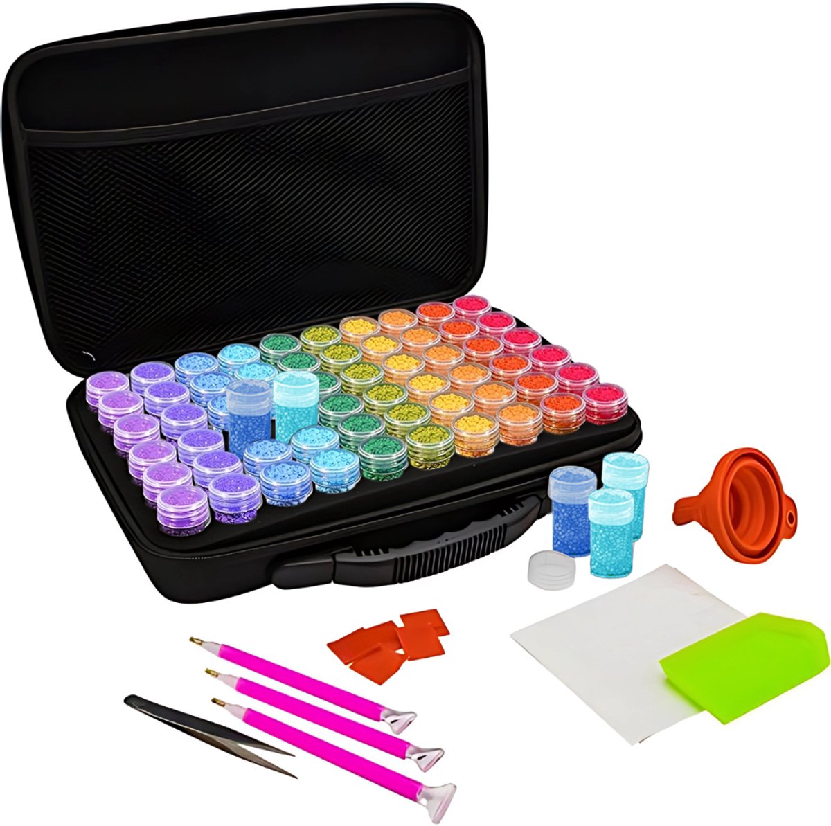 Rubye® Diamond Painting Opbergdoos - Sorteerdoos - Diamond Painting Volwassenen - Diamond painting accessoires - 60 Vakjes