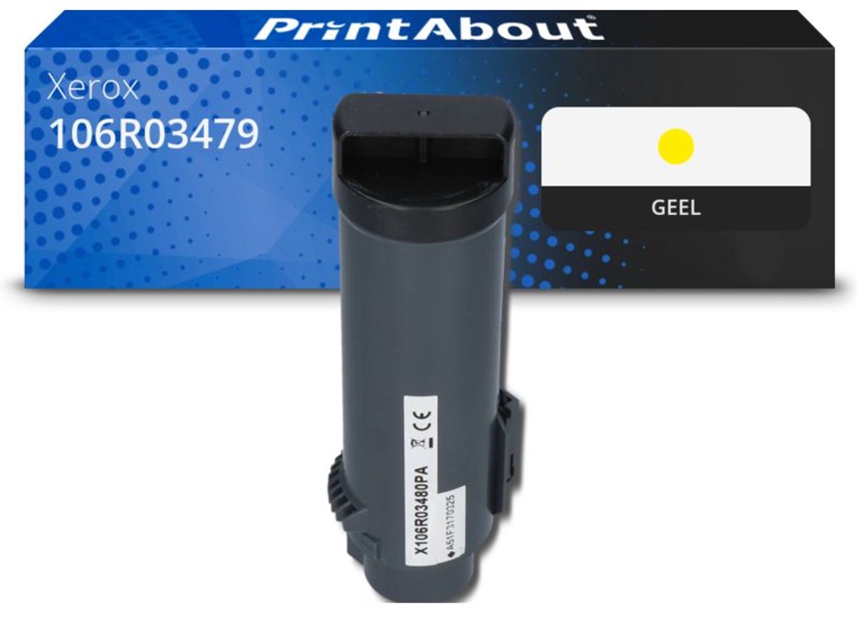 PrintAbout Huismerk Xerox 106R03479 Toner Geel