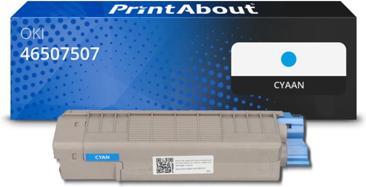 PrintAbout Huismerk OKI 46507507 Toner Cyaan