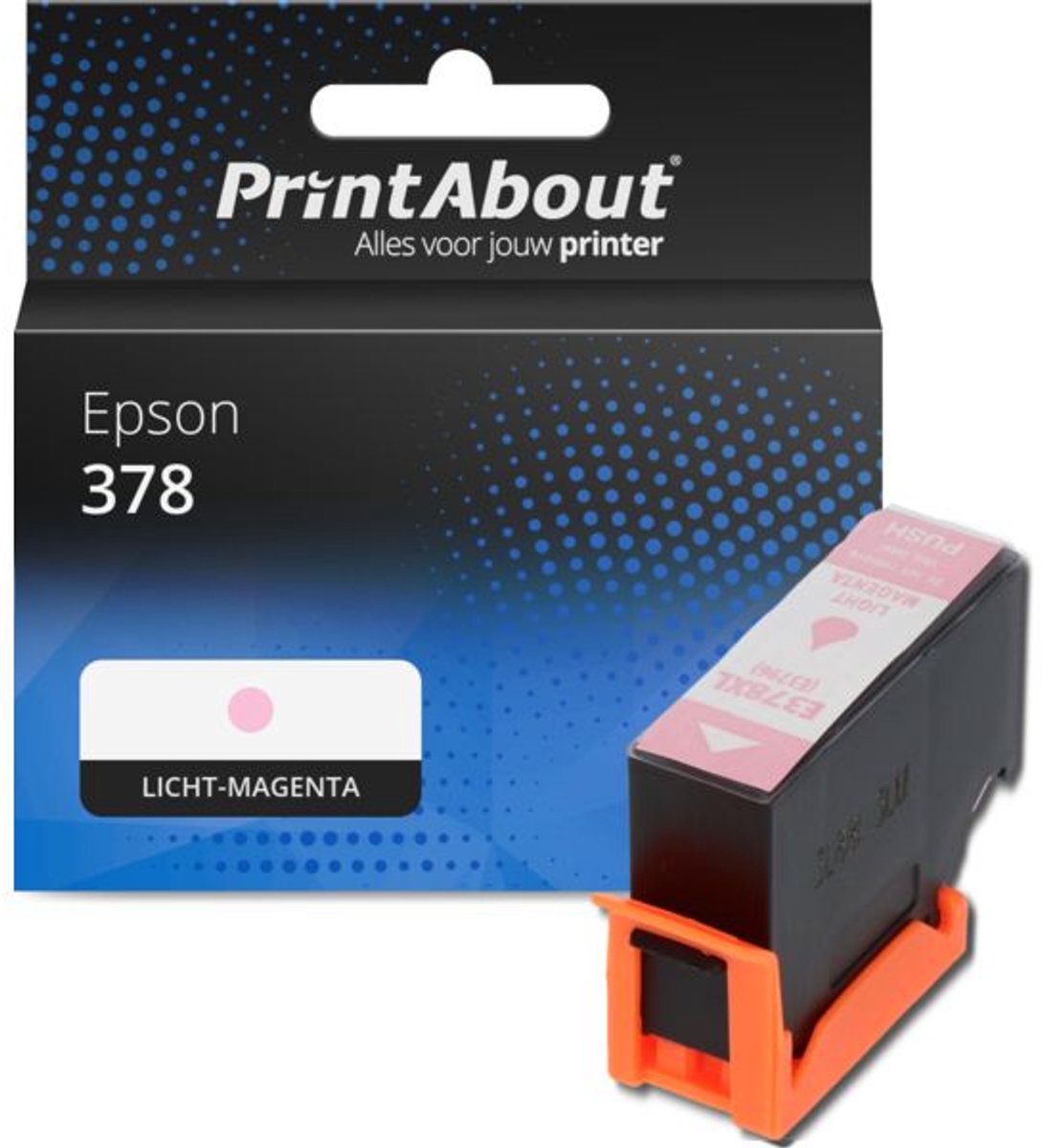 PrintAbout Huismerk Epson 378 (C13T37864010) Inktcartridge Licht-magenta