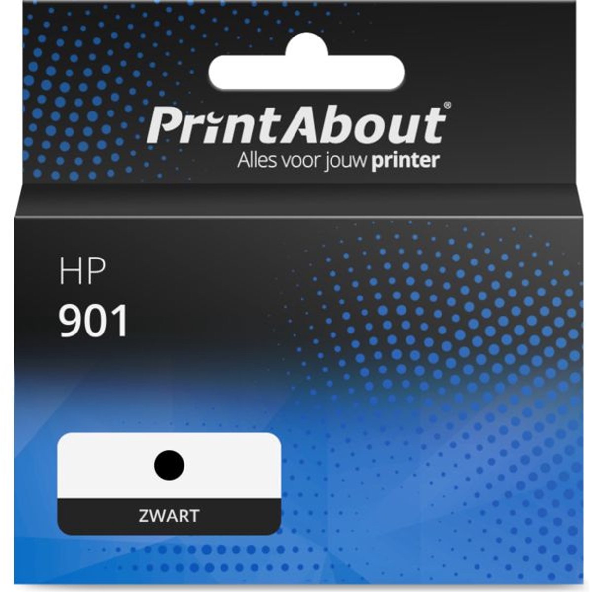 PrintAbout huismerk Inktcartridge 901 (CC653AE) Zwart geschikt voor HP