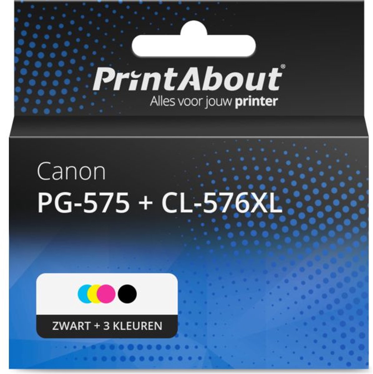 PrintAbout huismerk Inktcartridge PG-575 + CL-576XL Zwart + 3 kleuren Multipack Hoge capaciteit geschikt voor Canon