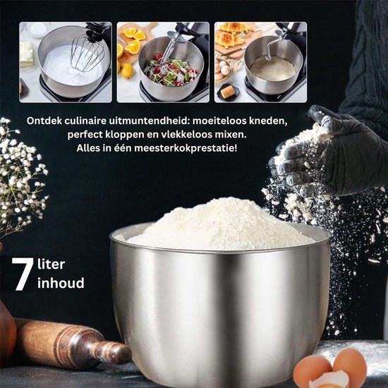VELTRR® Keukenrobot - Keukenmixer - Deegmachine Zwaar Deeg van VELTRR — afbeelding 5