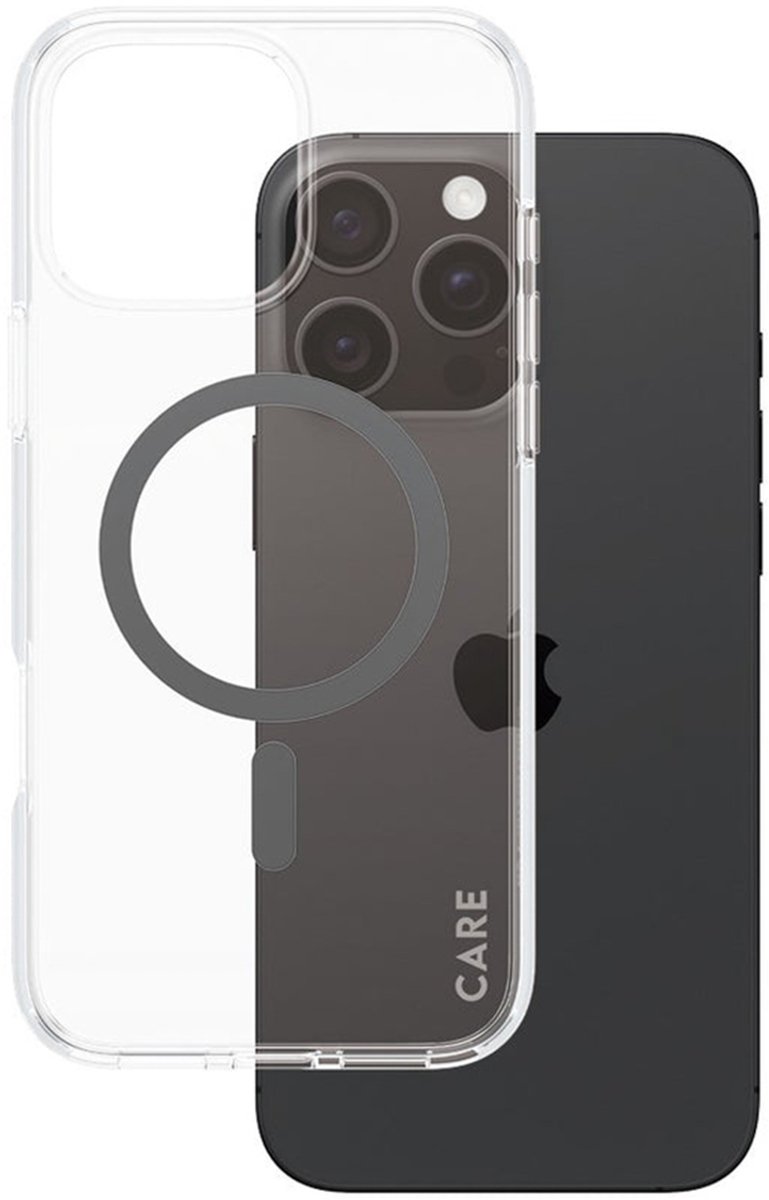 CARE by PanzerGlass Flagship Case - Transparant Urban Combat w. - Zwart MagSafe iPhone 16 Pro Max