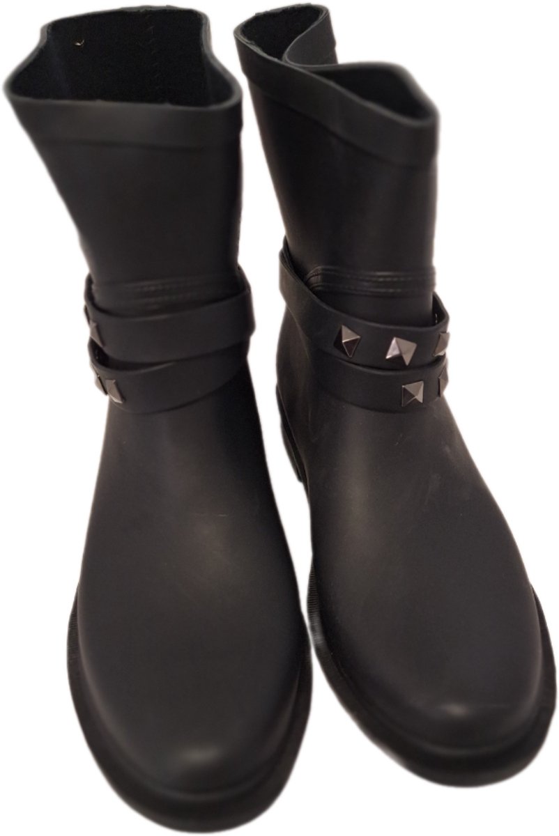 SF-MODISCH REGENLAARSJE-BLACK - RUBBER- FANCY RIEMPJES- 40