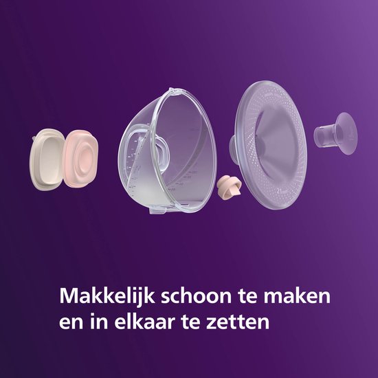 Philips Avent - Handsfree Dubbele Elektrische Draagbare Borstkolf - Comfortabel, Stil & Krachtig Motor - Ultralichte Transparante Cups - SCF532/11 van Philips — afbeelding 5