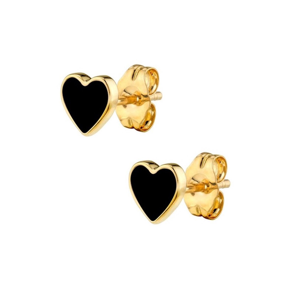 Oorbel verguld met 14-karaats goud / oorstekers / mooie oorbellen met hart / stekeroorbellen / cadeau voor een vrouw of meisje / kraamcadeau / hypoallergeen product / sOwiesO shop/