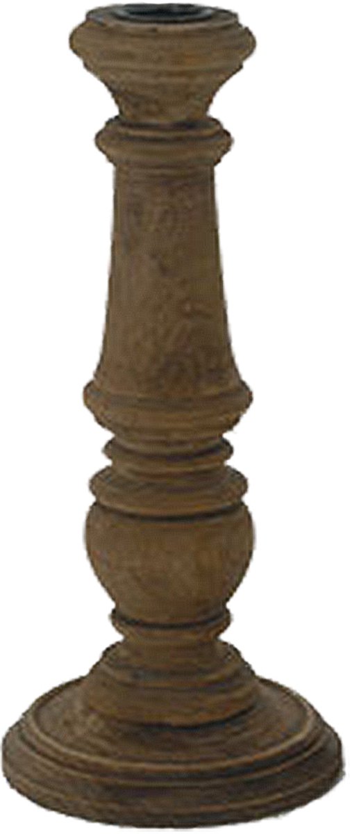 by Mooss - Kandelaar - Hout - 25cm - Landelijk - Sober - Stoer - Hip - Trendy - Decoratie - Decoratief - Gezellig