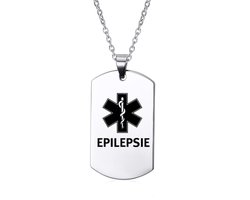 Ketting | Tag | RVS | Zilver | Epilepsie