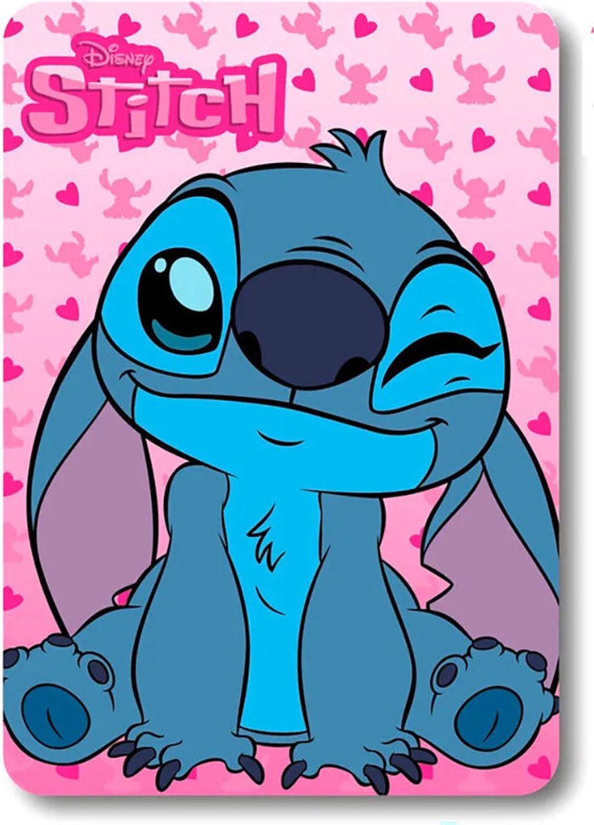 Lilo & Stitch Disney Lilo & Stitch Fleeceplaid, Wink - 100 x 140 cm - Polyester Roze