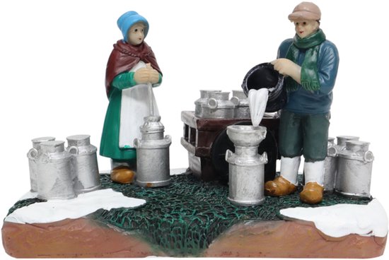 Santaville - Milkfarmers Working Polyresin 13cm