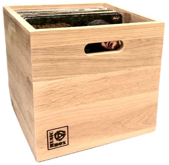 Lp Box Hout Vinyl Record Box - 12- Natural Oak - LP Storage Box | bol