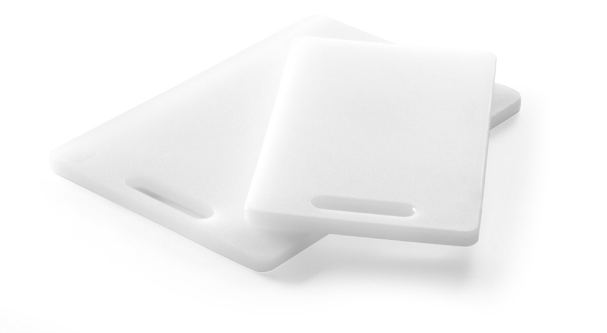 HENDI Compacte snijplank met handgreep – Wit – 250x150 mm – HDPE – Dubbelzijdig gebruik