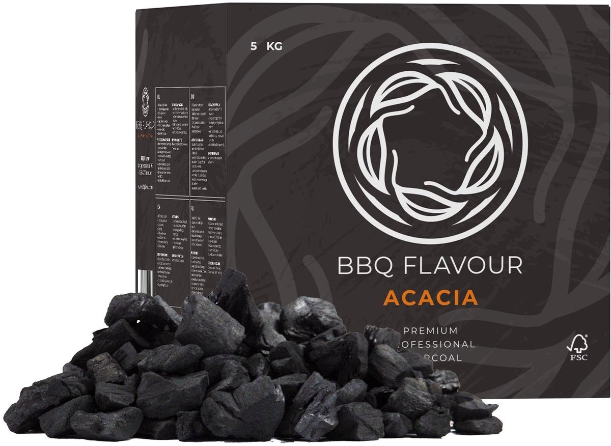 Yakiniku - BBQ Flavour Accessoire Houtskool Acacia 5kg - Houtskool - Zwart -