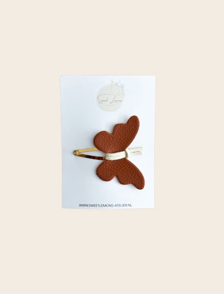 Vlinder Haarspeldje - Brown - Klikklak Haarspeldjes - Meisjes Haarspeldjes