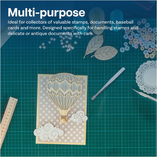 MMOBIEL 2x Brucelles à tampon en acier inoxydable, documents, développement de photos, etc.