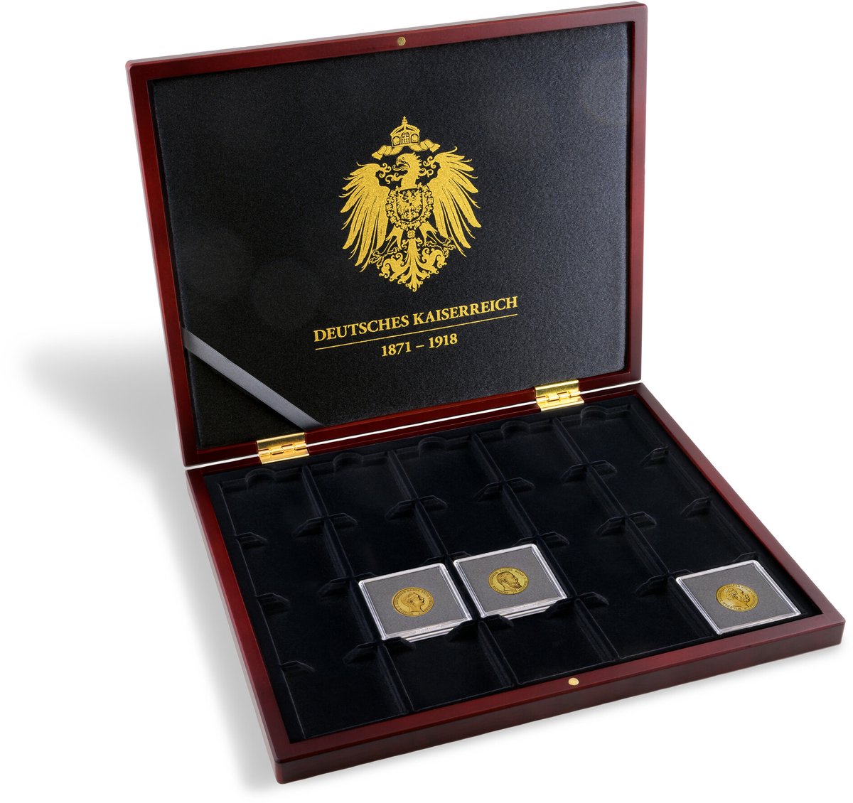 Presentatie cassette, Volterra Uno - voor Munten - Deutsches Kaiserreich in capsules 50x50 mm. (20 st.)