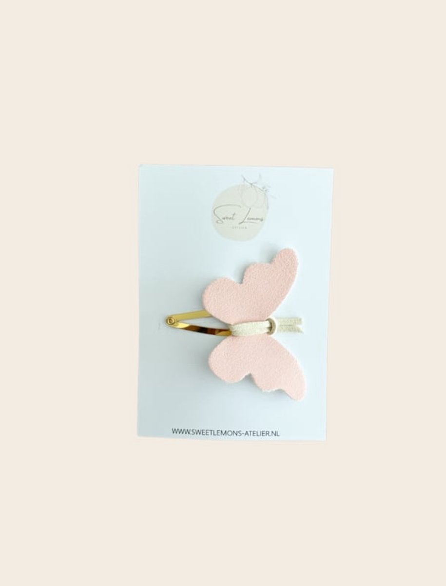 Vlinder Haarspeldje - Pink - Klikklak Haarspeldjes - Meisjes Haarspeldjes