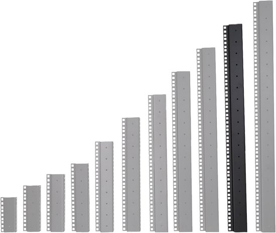 Profilé de rack Penn Elcom RG-6145-18 18 unités, perforé de part en part, acier, double