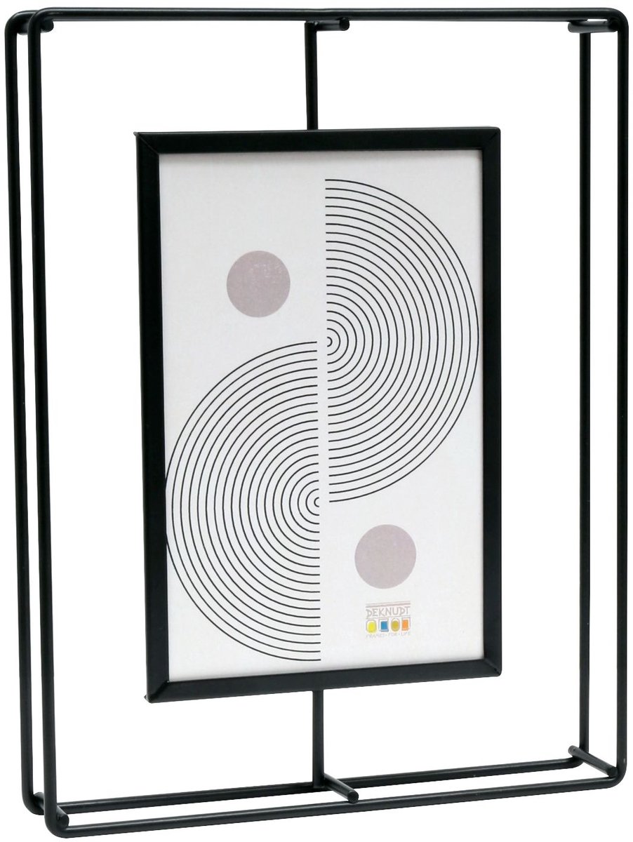 Deknudt Frames fotolijst S68PD2 - zwart metaal - vintage - foto 13x18