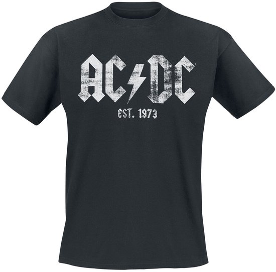 T-shirt noir AC/ DC Est. 1973 en Katoen 5XL - Produits dérivés du groupe, Groupes