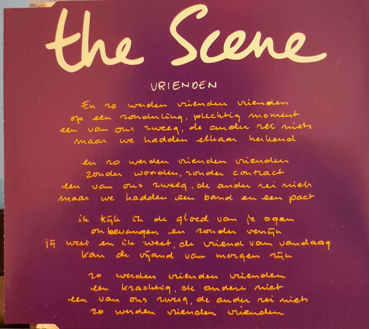 The Scene – Vrienden - 3 TRACK CD MAXI SINGLE