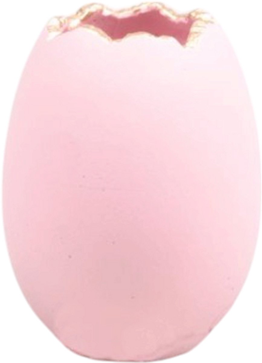 Vaas ei 7.5x7.5x10cm roze