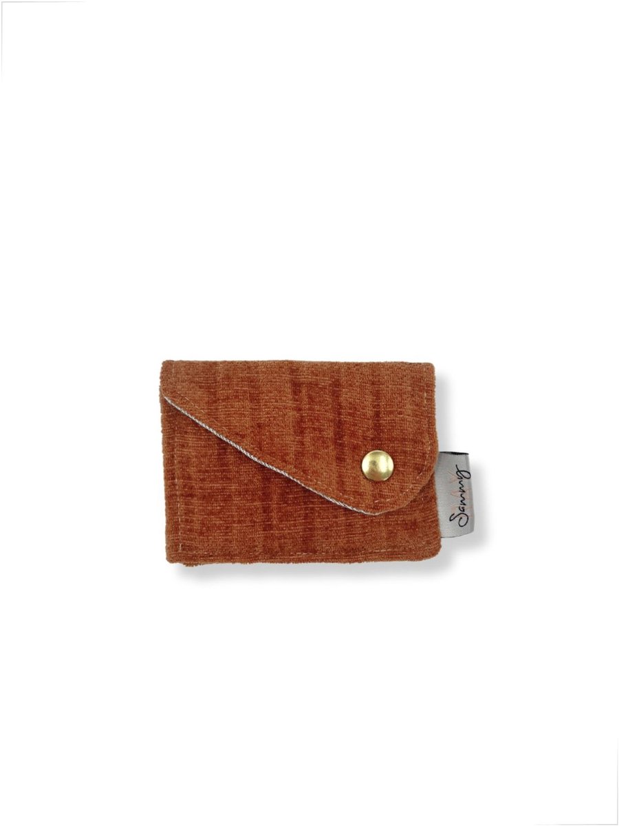 Portemonnee - Oranje rib kleur - Mini portemonnee dames - Portefeuille dames - Duurzaam cadeau - Cadeau voor vrouwen verjaardag - Cadeau voor haar - Cadeau voor vriendin - Handmade cadeau