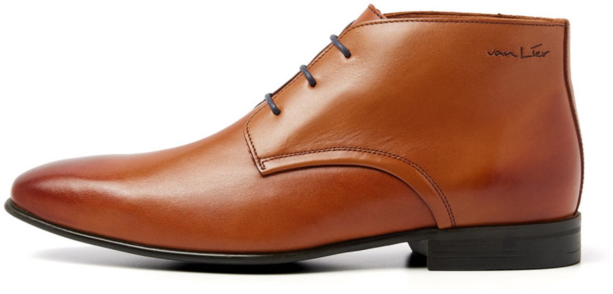 VANLIER Heren Veterschoenen Mocassin Cognac Bruin