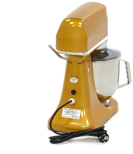 Maxima Planeetmenger 7 L Tot 2 Kg Deeg Goud/Geel - RVS Mengkom - 11 Snelheden - Keukenmachine - Standmixer - Keukenrobot - 7 liter van Merkloos — afbeelding 3