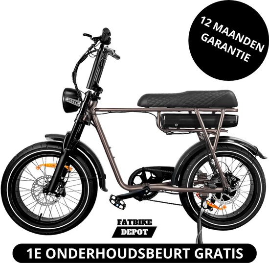 Fatbike Depot - 7GO EB2 PRO - Fatbike - Hydraulische remmen - 250 Watt - Bruin