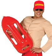 Smiffys Baywatch Kit voor volwassenen, rood, inclusief vizier, bumbag en fluitje, officieel Baywatch gelicentieerd kostuum, Easy Wear Instant Kit, perfect voor klassieke jaren 90 en strandthemafeesten