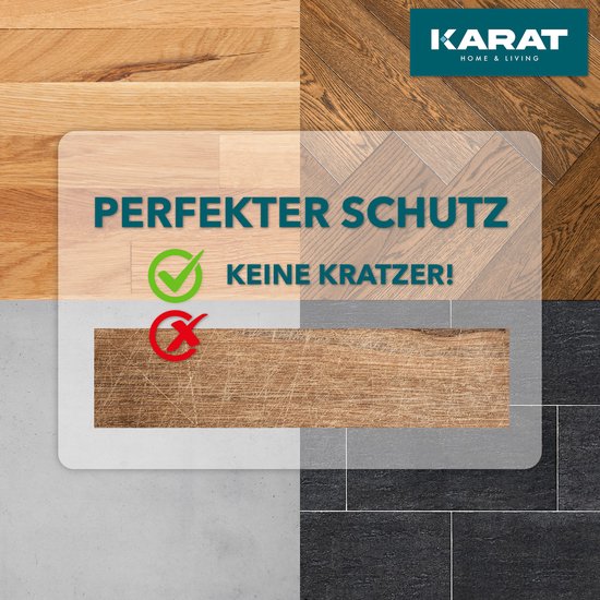 Floordirekt Bureaustoel-onderlegger, vloerbeschermingsmat, transparant, dikte: 1,5 mm, voordelige vloerbeschermingsmat voor harde vloeren (lengte: 50 cm, breedte: 114 cm