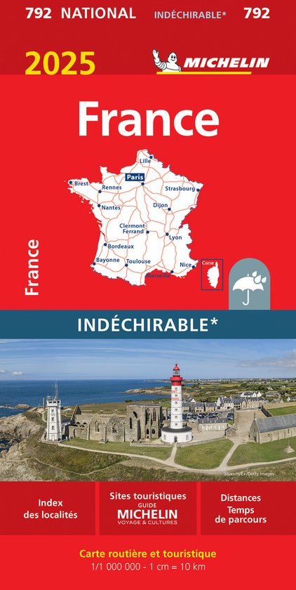 Nationale kaarten Michelin - Michelin Wegenkaart 792 Frankrijk 2024 Scheurvast 2025