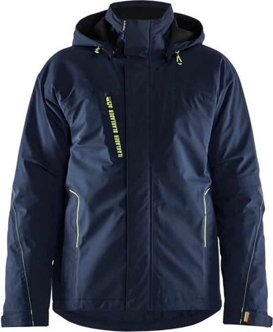 Veste d'hiver Blåkläder 4484 extensible dans les 4 sens - bleu/jaune haute visibilité taille L