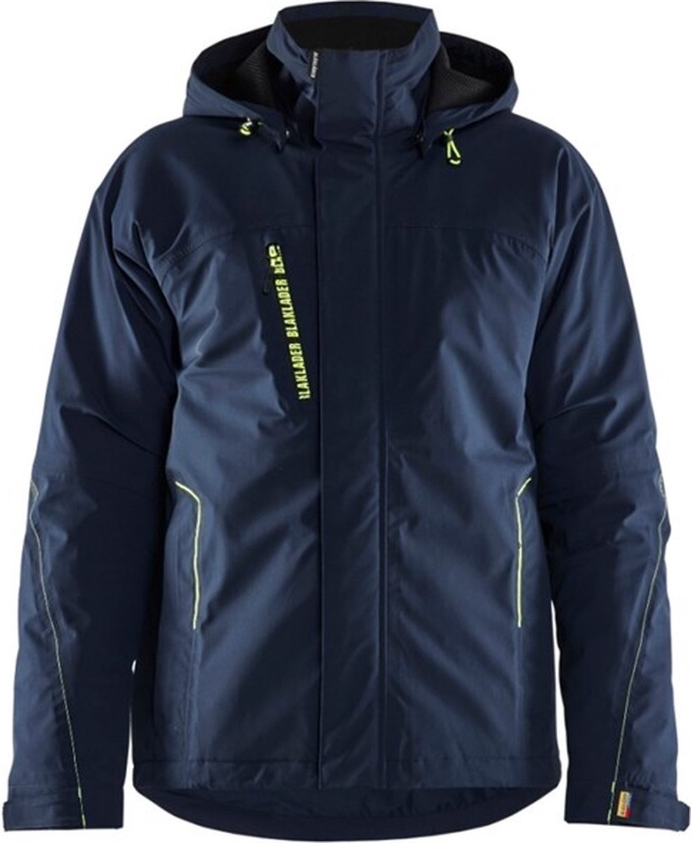 Blåkläder 4484 winterjas 4-weg stretch - blauw/High Vis geel maat L