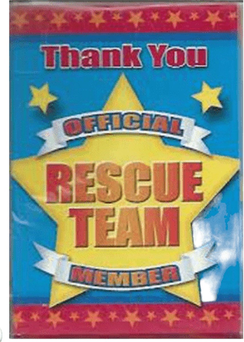Uitnodigingen - inclusief enveloppen - rescue team - 8 stuks - official rescue team member