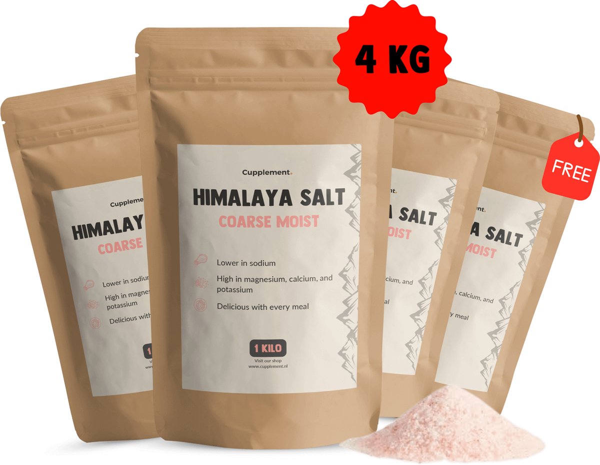 Goedkoopste Cupplement Himalaya Zout 1 Kilo – Hoogste Kwaliteit – Grof & Fijn – Voor Keuken, Bad of Zoutmolen – Natuurlijk Kristalzout – Geen Zeezout of Zoutsteen – Himalayazout – Puur Onbewerkt Zout – 1000 Gram