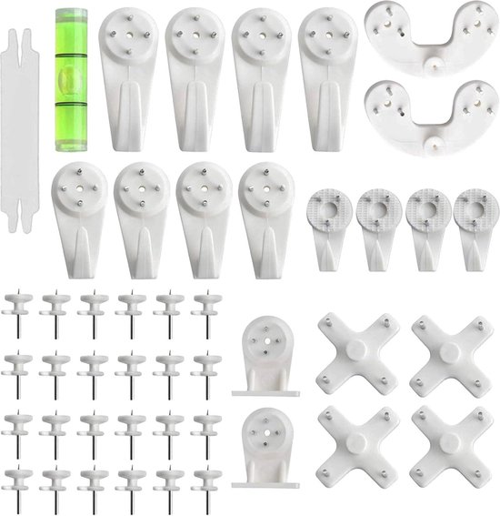 16 paar (32 stroken) foto-hangstrips Heavy Duty, geen nagels