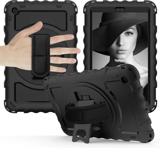 Foto: Samsung galaxy tab a7 10 4 tablethoes 2020 sm t500 t505 t507 360 draaibare standaard met schouderriem polsriem penhouder schokbestendig