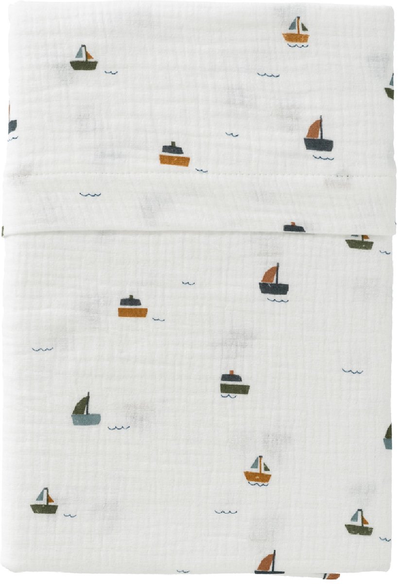Cottonbaby Soft Wieglaken - 75x90 cm - Boats At Sea