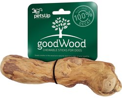 GoodWood Natuurlijk Kauwbot voor Middelgrote Honden - Duurzaam Koffiehout - Medium - Veilig en Splintervrij Speelgoed