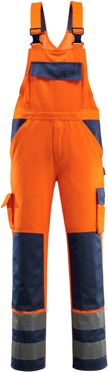 Mascot Safe Compete Amerikaanse overall met kniezakken 07169-860 - hi-vis oranje/marine - C54 - 90