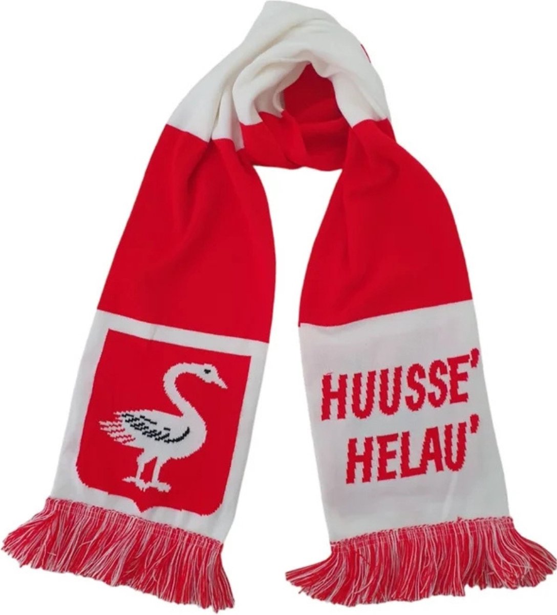 Sjaal Huusse - Rood-Wit - 155 cm - Carnaval Huissen